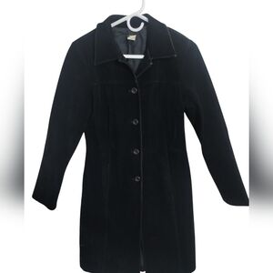 Vintage Wawa Women's Black Velour Button Blazer Coat size S/M Gothcore Whimsigot